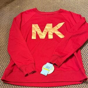 Michael Kors Red Sweatshirt with Gold Logo
